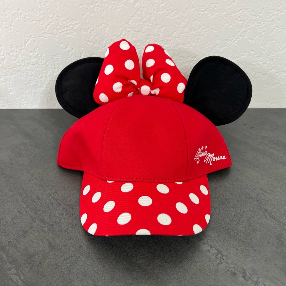 Minnie Mouse Polka Dot Youth Snap Back Baseball Cap Hat Disneyland‎ Disney Parks